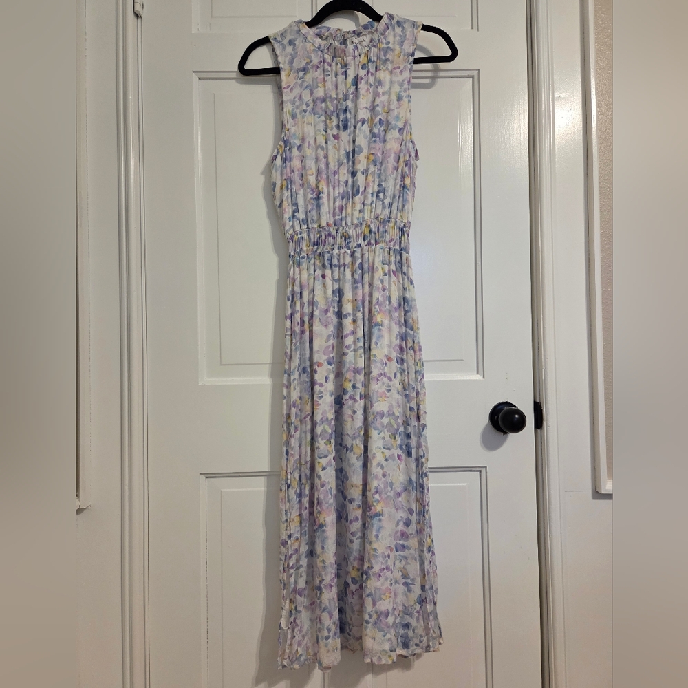 Bella Dahl Dusty Pastel Watercolor Midi Maxi Dress